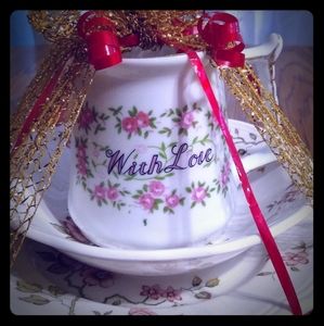 "With Love" Gift mug, bowl and plate set